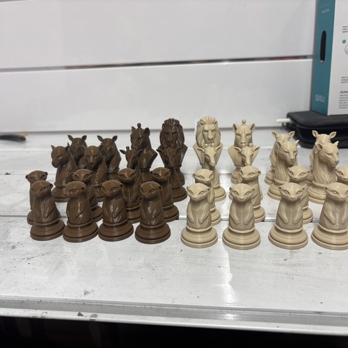 Chess set african - animals, full