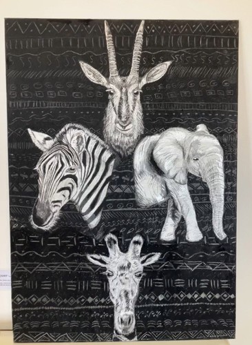 African theme animal art - african,