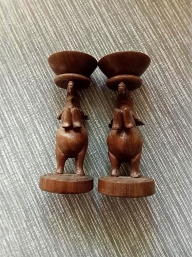 Wooden african elephant - african,