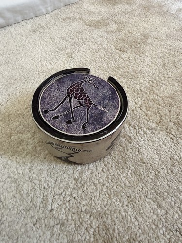 African soapstone coasters - african, set