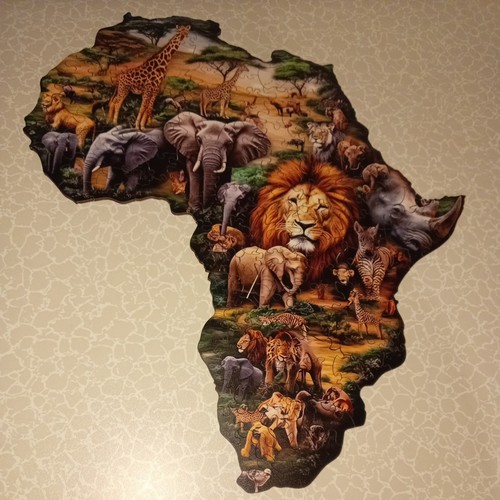 African animals wooden - animals,