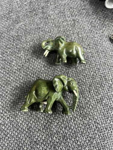Two green verdite african - verdite,