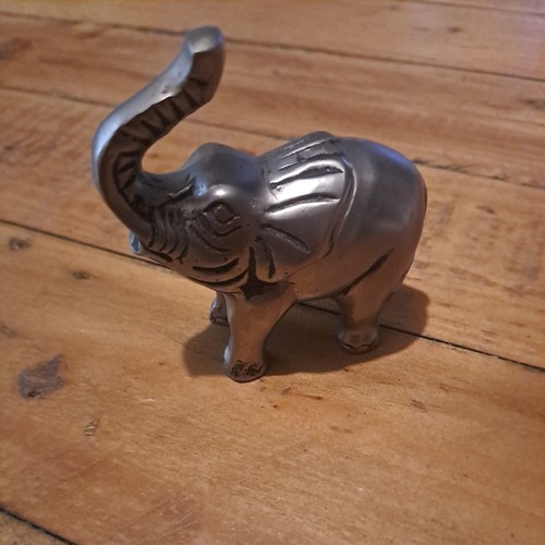 Silver metal trunk - silver,