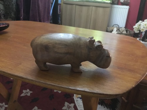 Hippopotamus wooden figure