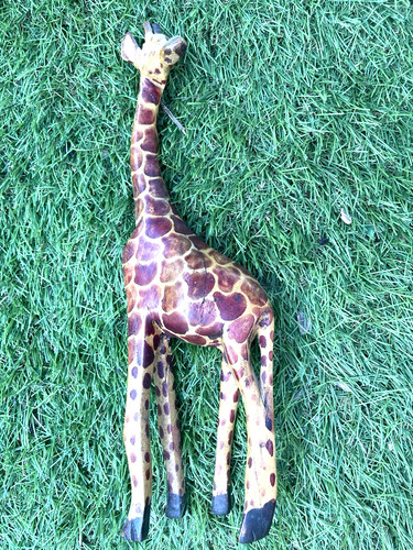 Hand carved wooden giraffe - hand-carved,