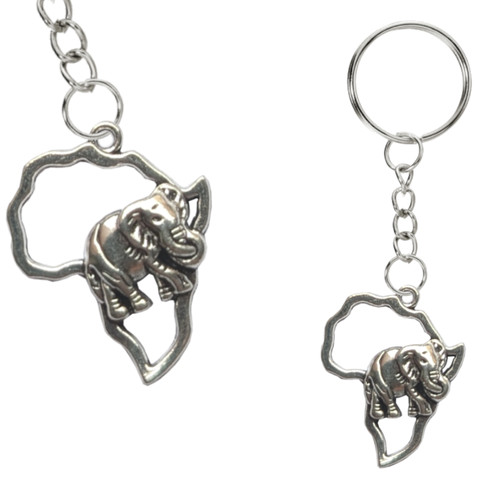 Africa elephant keyring - keyring, safari