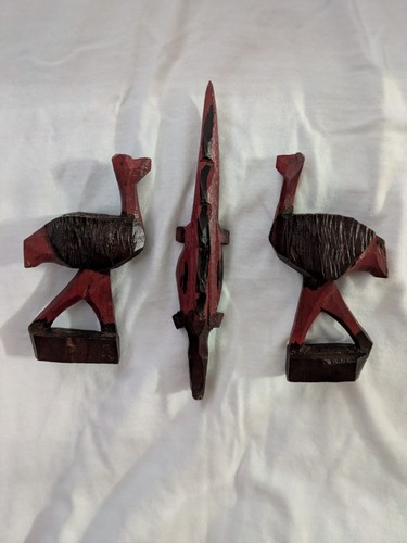 Hand carved wooden animals - 3,