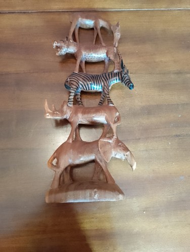 African animal ornament wood - ornament,