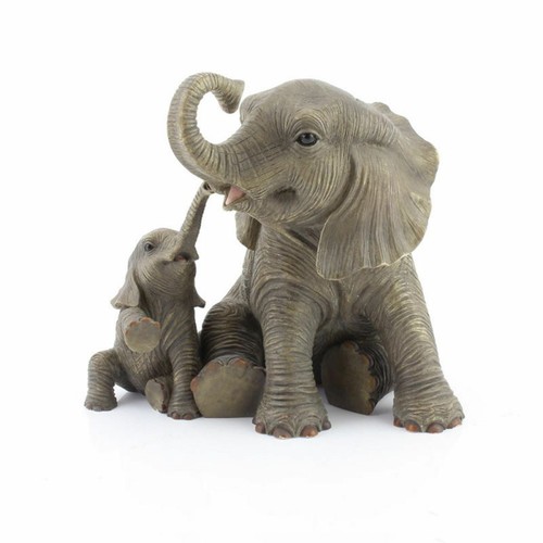 African elephant mother calf - mother, &