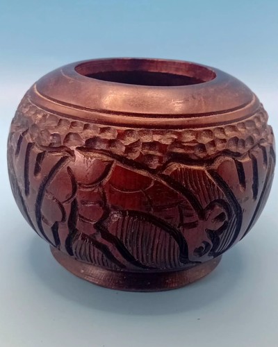 African carved wood nut - african,