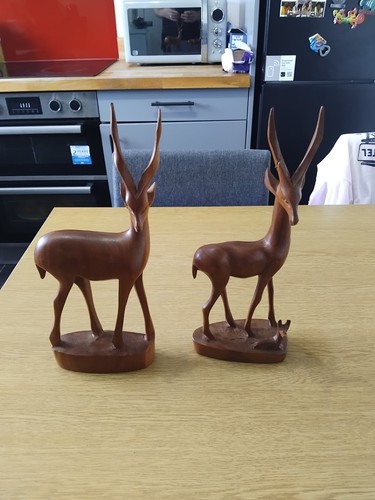 Pair vintage hand - vintage, carved