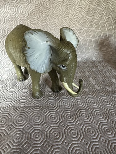 Plastic toy african elephant - plastic, 7