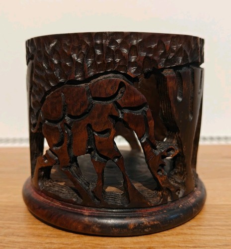 Vintage carved wooden african - wooden,