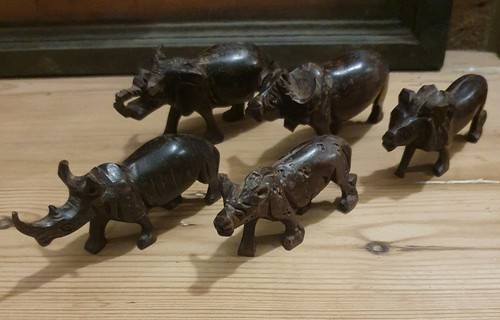 Vintage african wooden - 5x,