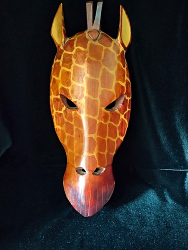 Hand carved painted wooden - carved,