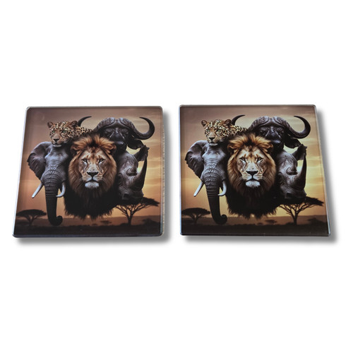 Africa big five animals glass - africa,