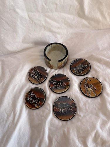 Hand carved set - hand, 6