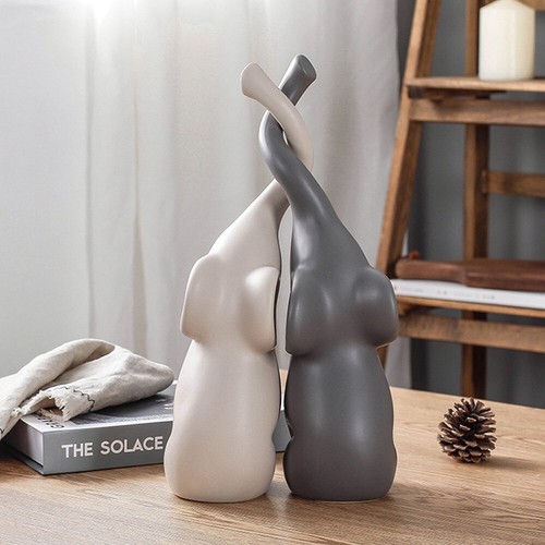 Gift loving elephants - set, grey