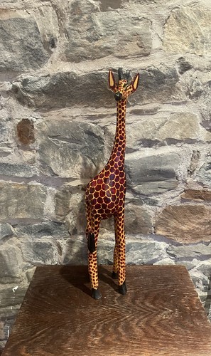African carved giraffe - carved,