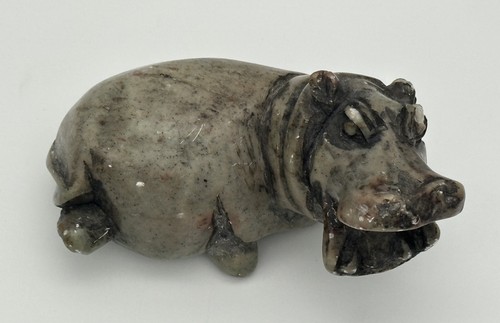 African hand carved - african, grey/olive