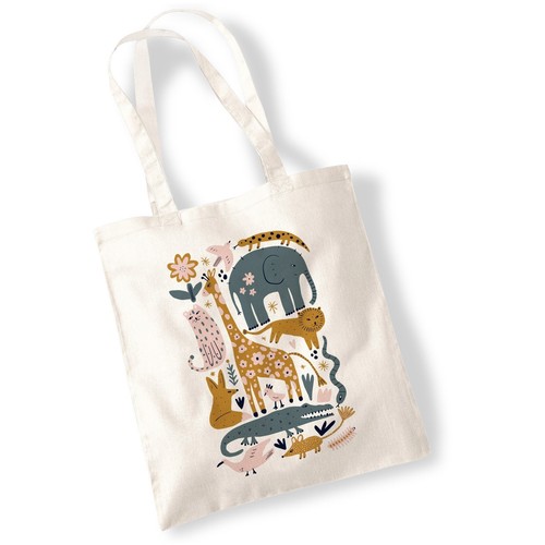 African animals tote - african,